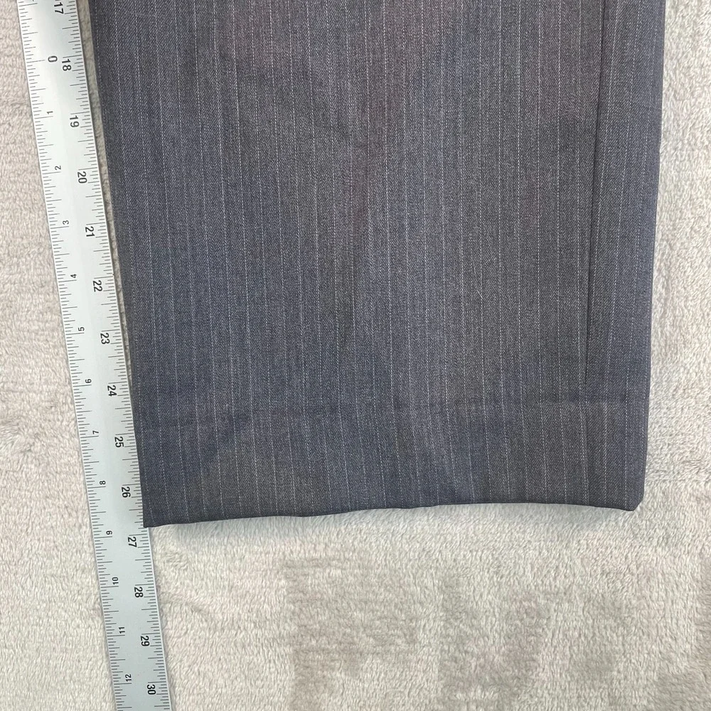 Vintage‎ Banana Republic Pants Men 33x27 Grey Pinstripe Wool Straight Leg Preppy